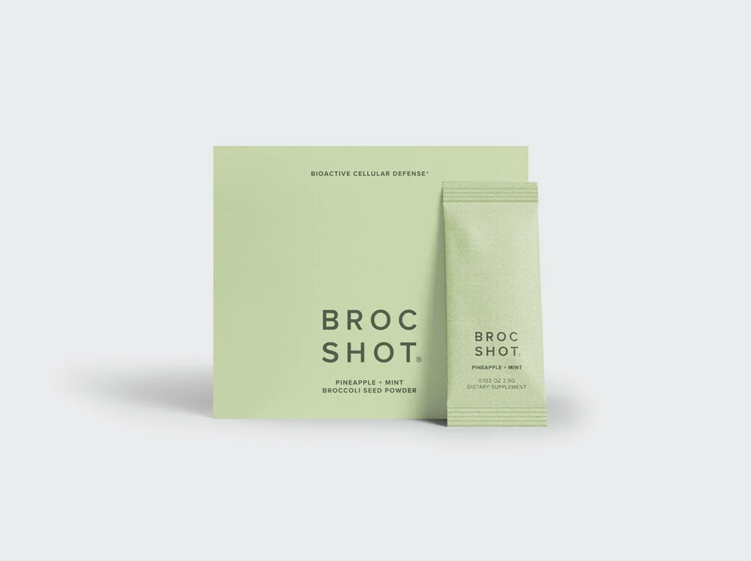 Pineapple + Mint Broc Shot